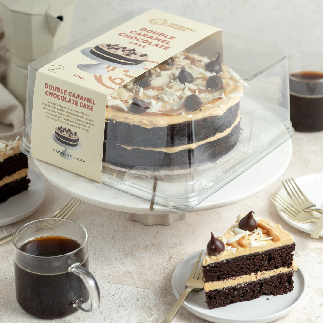Double Caramel Chocolate Layered Round Cake 8″