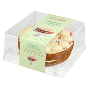 Rainbow Funfetti Layered Round Cake 8″