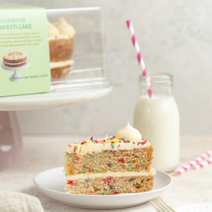 Rainbow Funfetti Layered Round Cake 8″